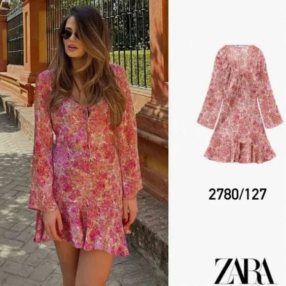 ZARA FLORAL PRINT DRESS